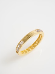 Ted Baker Gold Tone Rosie: Crystal Rock Hinged Bangle Bracelet - Image 1 of 5