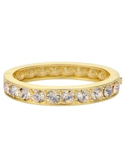 Ted Baker Gold Tone Rosie: Crystal Rock Hinged Bangle Bracelet - Image 4 of 5