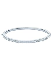 Ted Baker Silver Tone Claudia Narrow Crystal Hinged Bangle Bracelet - Image 3 of 5