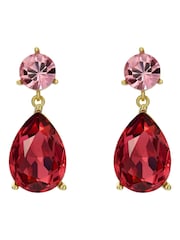Ted Baker Red Tone Teaire Crystal Teardrop Earrings - Image 2 of 5