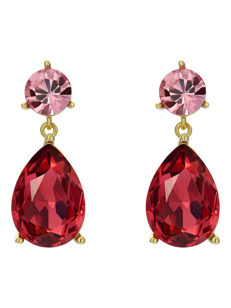Ted Baker Red Tone Teaire Crystal Teardrop Earrings - Image 2 of 5
