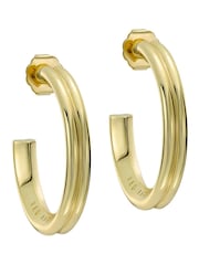 Ted Baker Gold Tone Large Hisla: Hidden Heart Hoop Earrings - Image 2 of 8