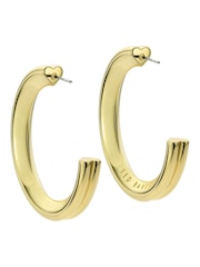 Ted Baker Gold Tone Large Hisla: Hidden Heart Hoop Earrings - Image 4 of 8