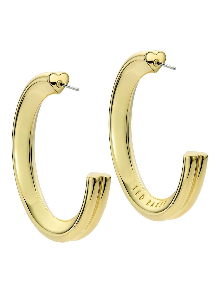 Ted Baker Gold Large HILYA: Hidden Heart Small Hoop Earrings - Image 7 of 7 Ted Baker Gold Large HILYA: Hidden Heart Small Hoop Earrings - Image 7 of 7