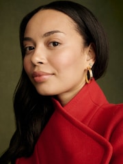 Ted Baker Gold Tone Large Hisla: Hidden Heart Hoop Earrings - Image 8 of 8