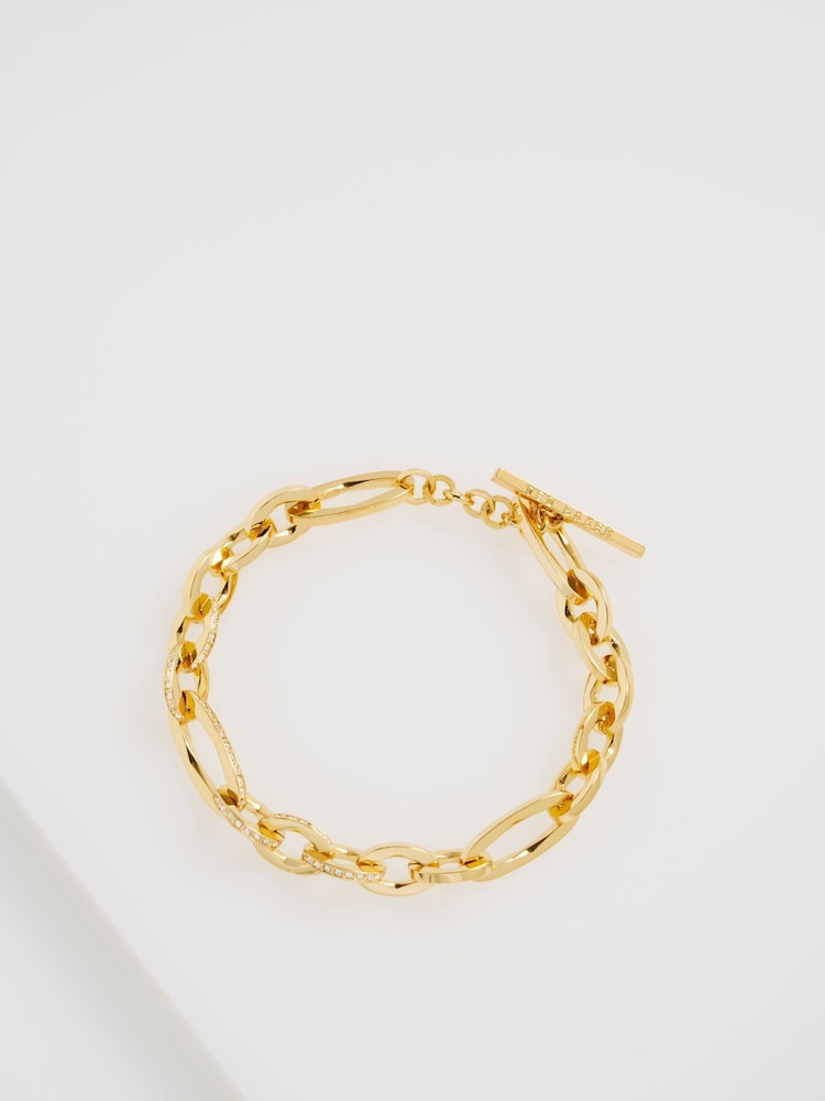 Ted Baker Gold Tone Shianne: Crystal Shimmer Chain Bracelet - Image 1 of 5