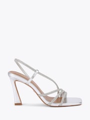 KG Kurt Geiger Silver Chrome Sweetie Gem Sandals - Image 1 of 4