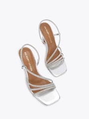 KG Kurt Geiger Silver Chrome Sweetie Gem Sandals - Image 2 of 4