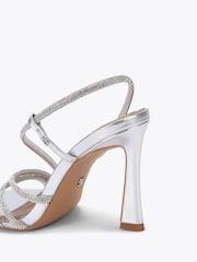 KG Kurt Geiger Silver Chrome Sweetie Gem Sandals - Image 3 of 4