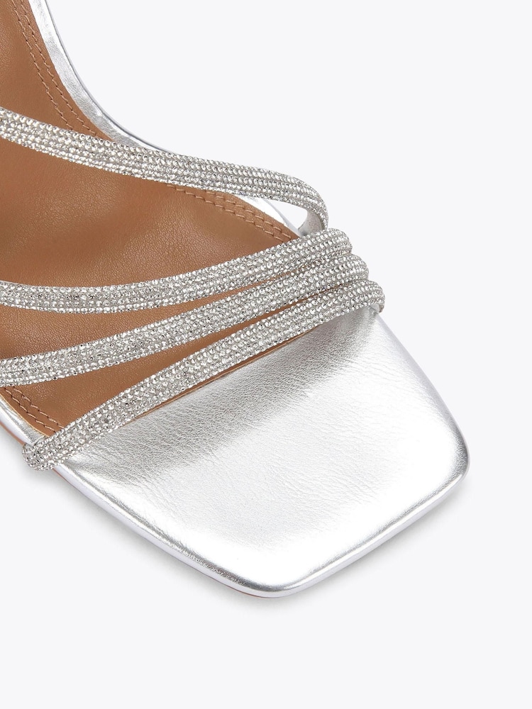 KG Kurt Geiger Silver Chrome Sweetie Gem Sandals - Image 4 of 4
