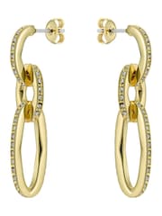 Ted Baker Gold Tone Shirina: Crystal Shimmer Drop Earrings - Image 2 of 6
