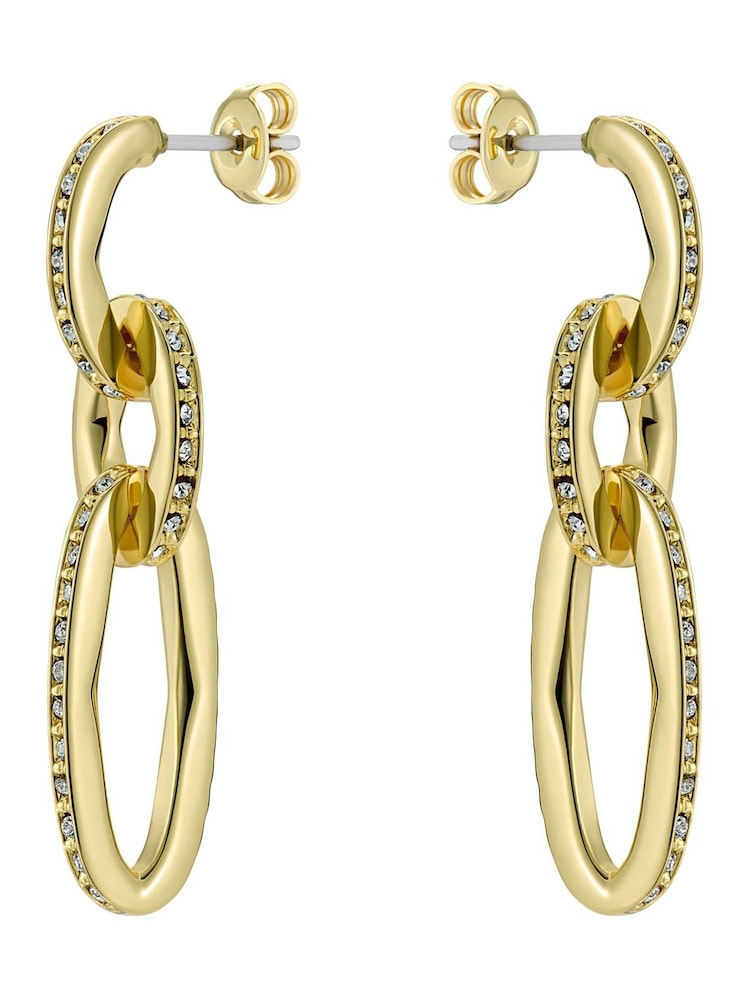 Ted Baker Gold Tone Shirina: Crystal Shimmer Drop Earrings - Image 2 of 6