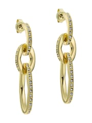 Ted Baker Gold Tone Shirina: Crystal Shimmer Drop Earrings - Image 4 of 6