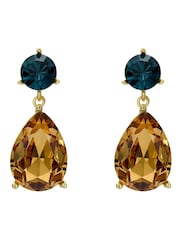 Ted Baker Gold Tone Tone Teaire Crystal Teardrop Earrings - Image 1 of 5