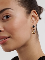 Ted Baker Gold Tone Tone Teaire Crystal Teardrop Earrings - Image 4 of 5