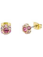 Ted Baker Gold Tone Gemme: Crystal Gem Cluster Stud Earrings - Image 3 of 5