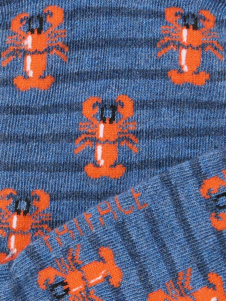 FatFace Blue Lobster Trainer Socks - Image 2 of 2 FatFace Blue Lobster Trainer Socks - Image 2 of 2