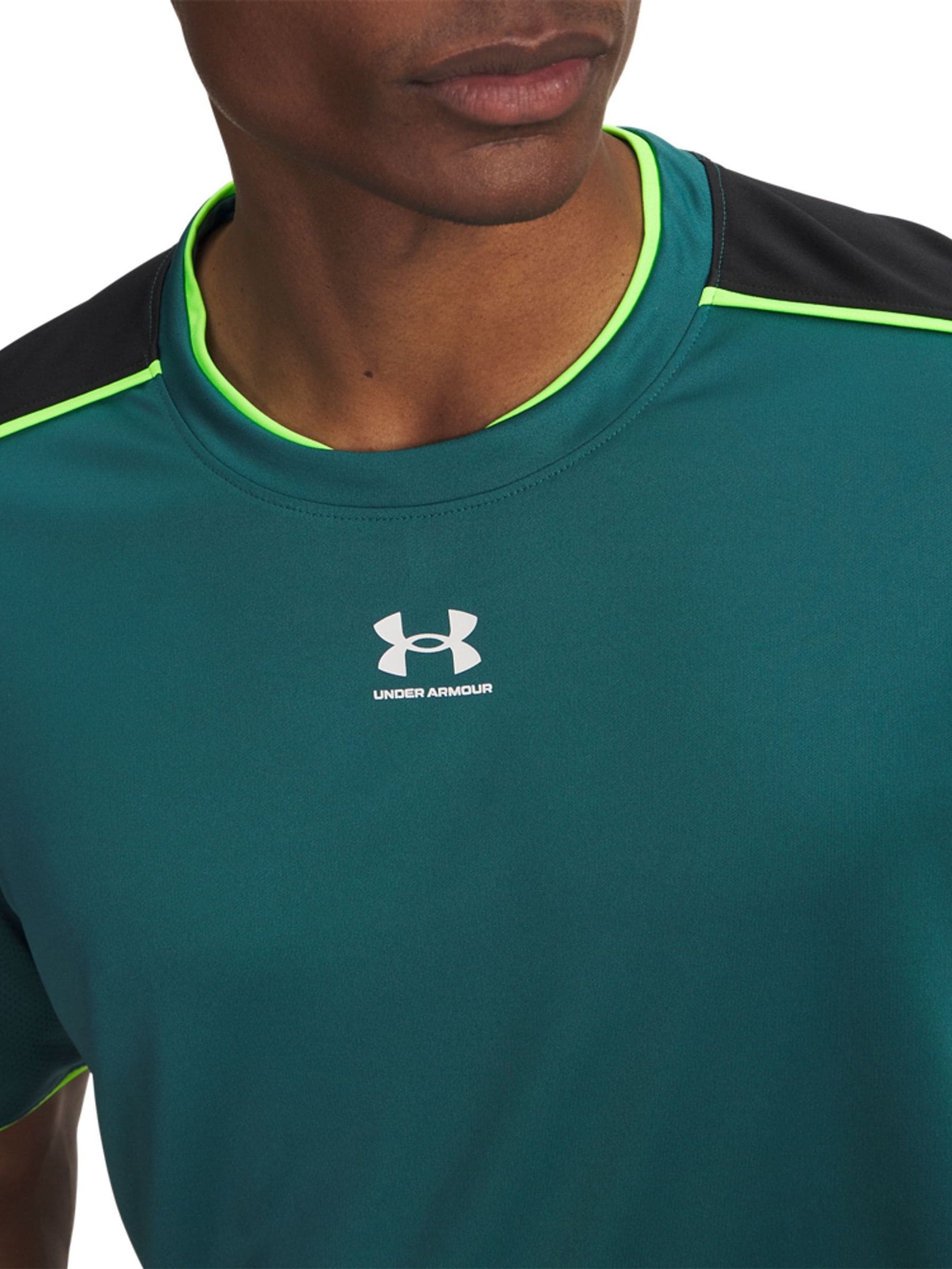 Buy Under Armour Green Challenger Train Short Sleeve T-Shirt from