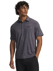 Under Armour Grey Playoff 3.0 Printed Polo Shirt - Image 1 of 3