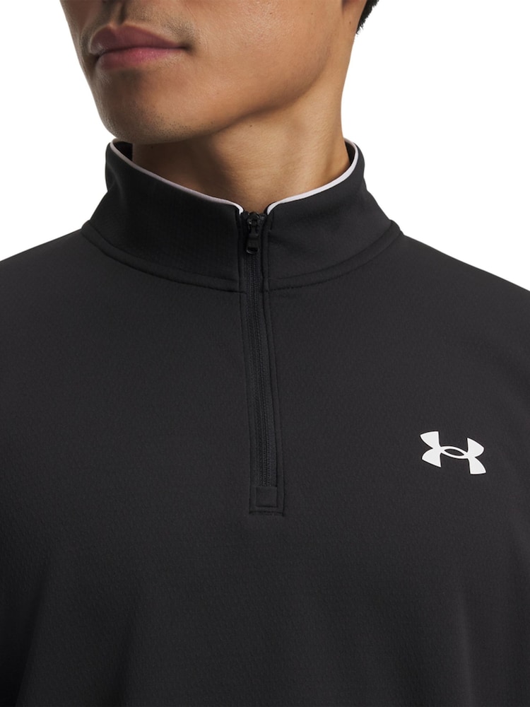 Under Armour Black UA MatchPlay 1/4 Zip Sweat Top - Image 3 of 3
