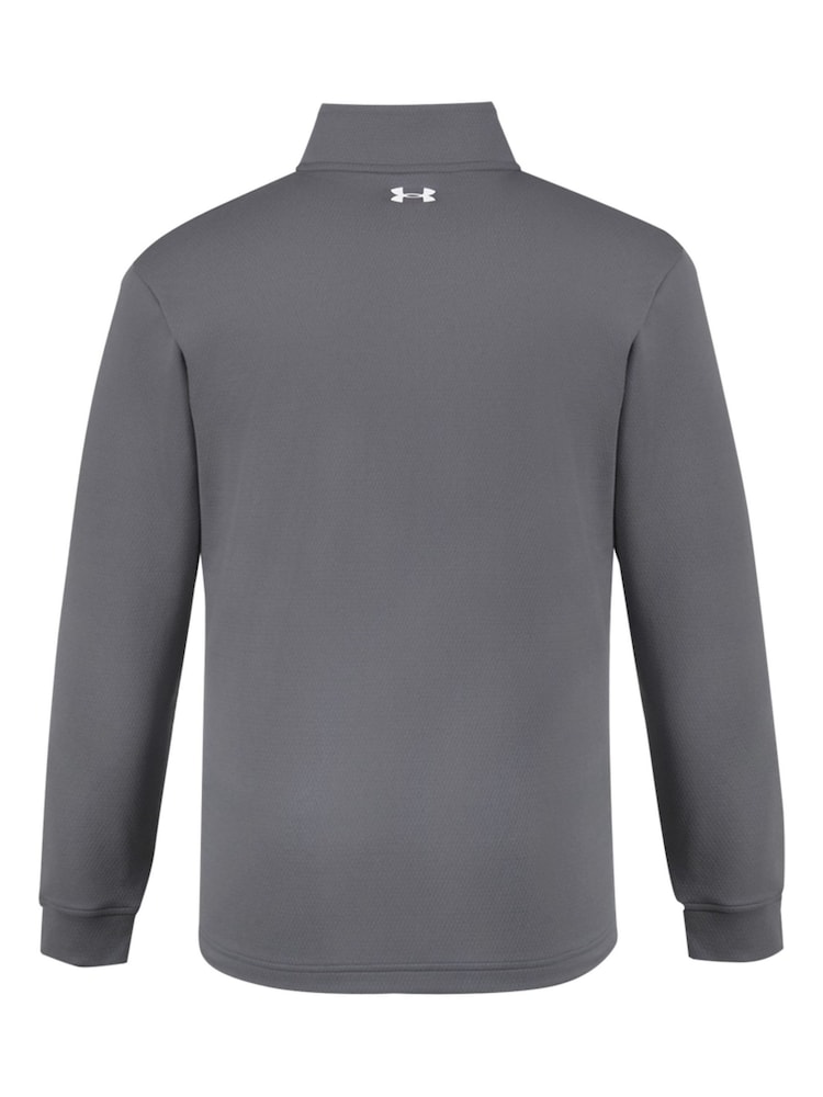 Grau - Under Armour UA MatchPlay Quarter Zip Sweatshirt mit Viertelreißverschluss - Bild 2 von 7