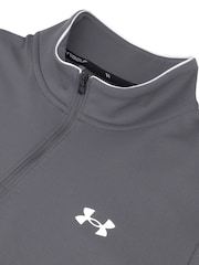 Grau - Under Armour UA MatchPlay Quarter Zip Sweatshirt mit Viertelreißverschluss - Bild 5 von 7