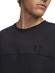 Under Armour Black Rival fleece Lightweight Crew Neck Sweat Top - Image 3 of 3
