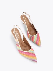 Carvela Pink Positano Stripe Shoes - Image 2 of 4