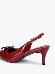 Carvela Red Positano Bow Sling Back Shoes - Image 3 of 4