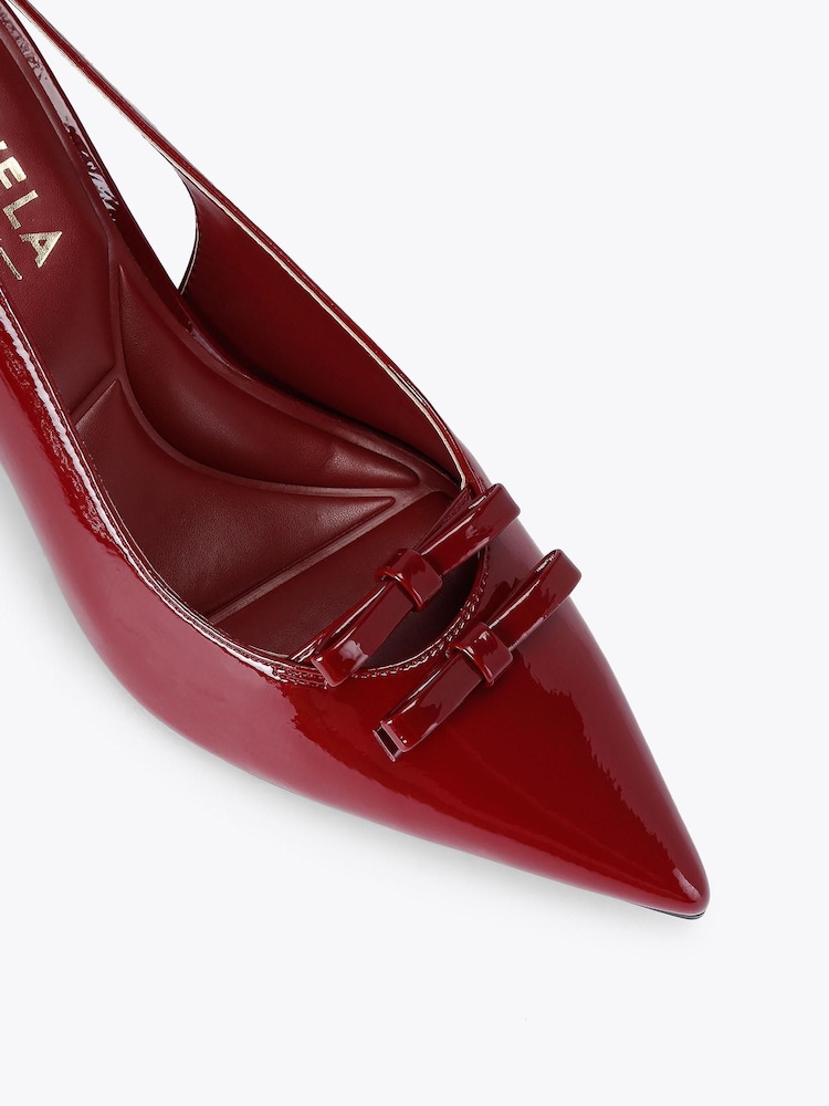 Carvela Red Positano Bow Sling Back Shoes - Image 4 of 4 Carvela Red Positano Bow Sling Back Shoes - Image 4 of 4