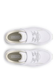 Under Armour White Kids Essential Trainers - Image 4 of 5