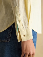 Joules Ida Yellow Long Sleeve Cotton Shirt - Image 5 of 7