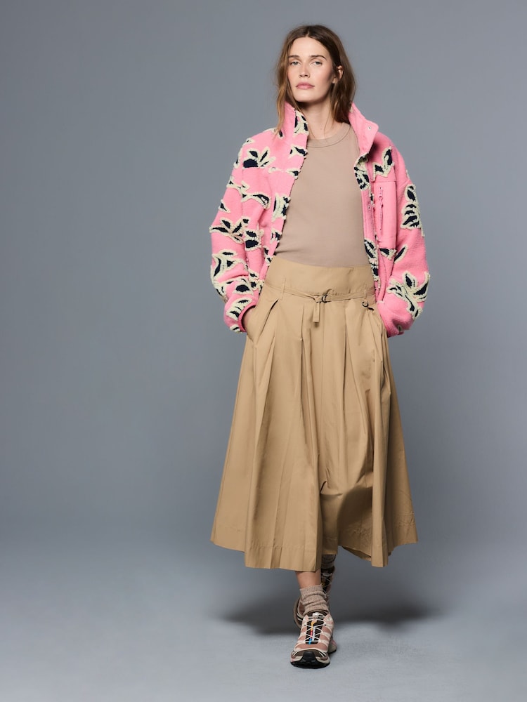 Stone Pleated Midi Skirt - Image 1 of 7