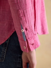 Joules Ida Pink Long Sleeve Cotton Shirt - Image 4 of 8