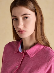 Joules Ida Pink Long Sleeve Cotton Shirt - Image 5 of 8