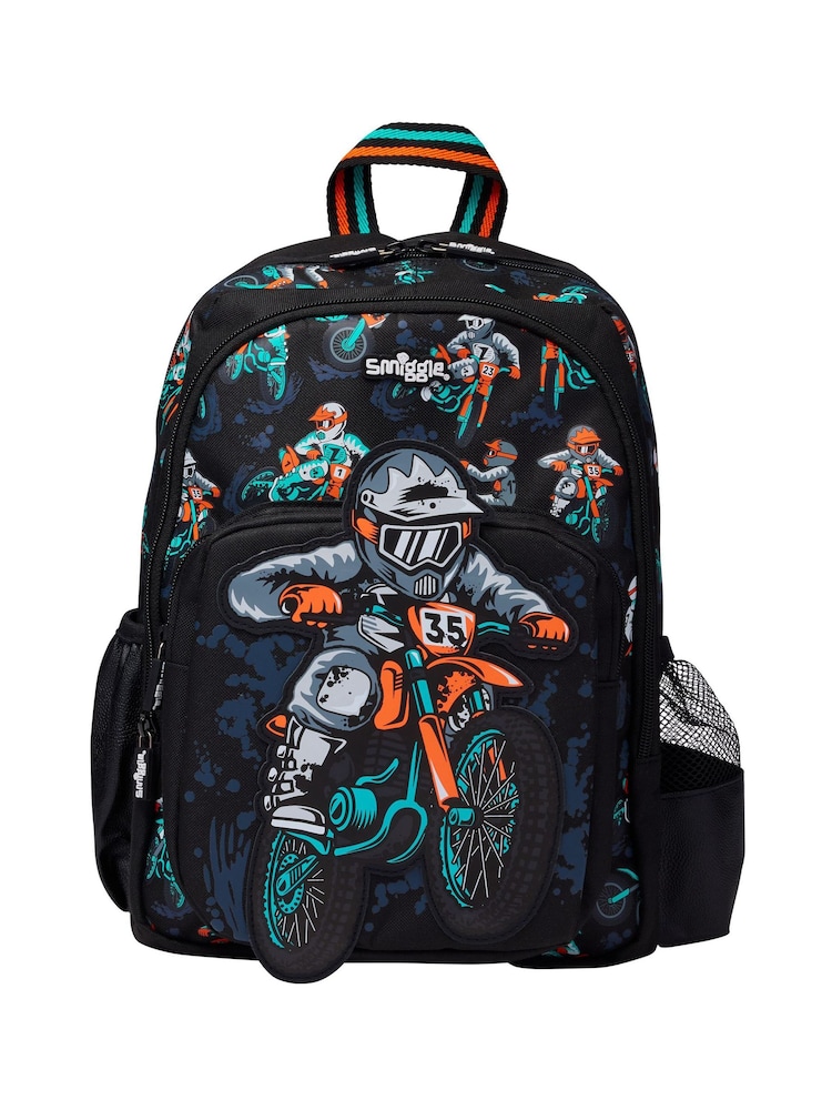 Smiggle Black Adventurous Junior Character Backpack - Image 1 of 2 Smiggle Black Adventurous Junior Character Backpack - Image 1 of 2