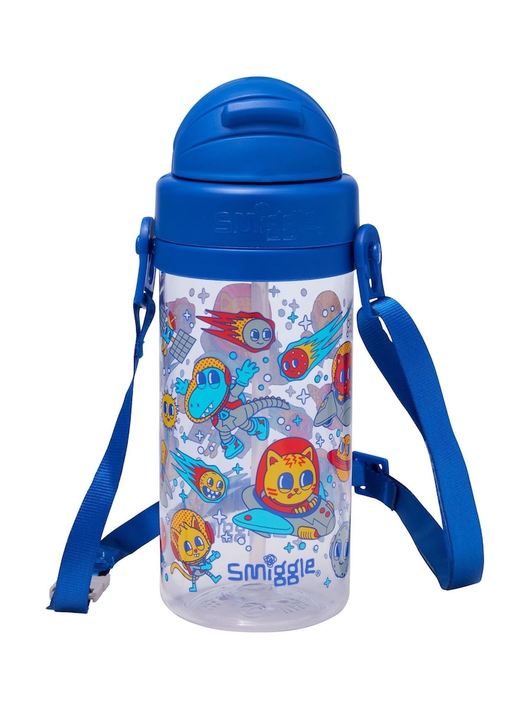 Smiggle Teeny Tiny Ready Set Go Plastic Drink Bottle With Strap 400Ml - Bild 1 von 2