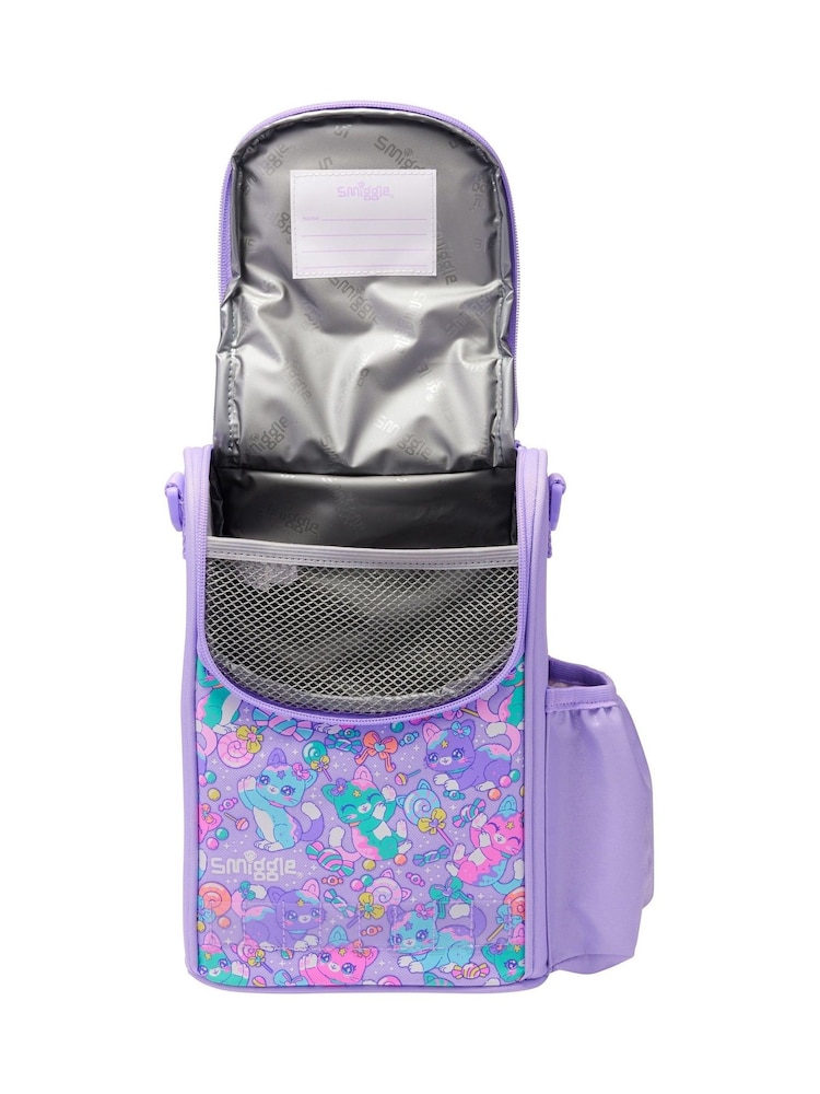 Smiggle Purple Adventurous Junior ID Lunchbox With Strap - Image 2 of 2