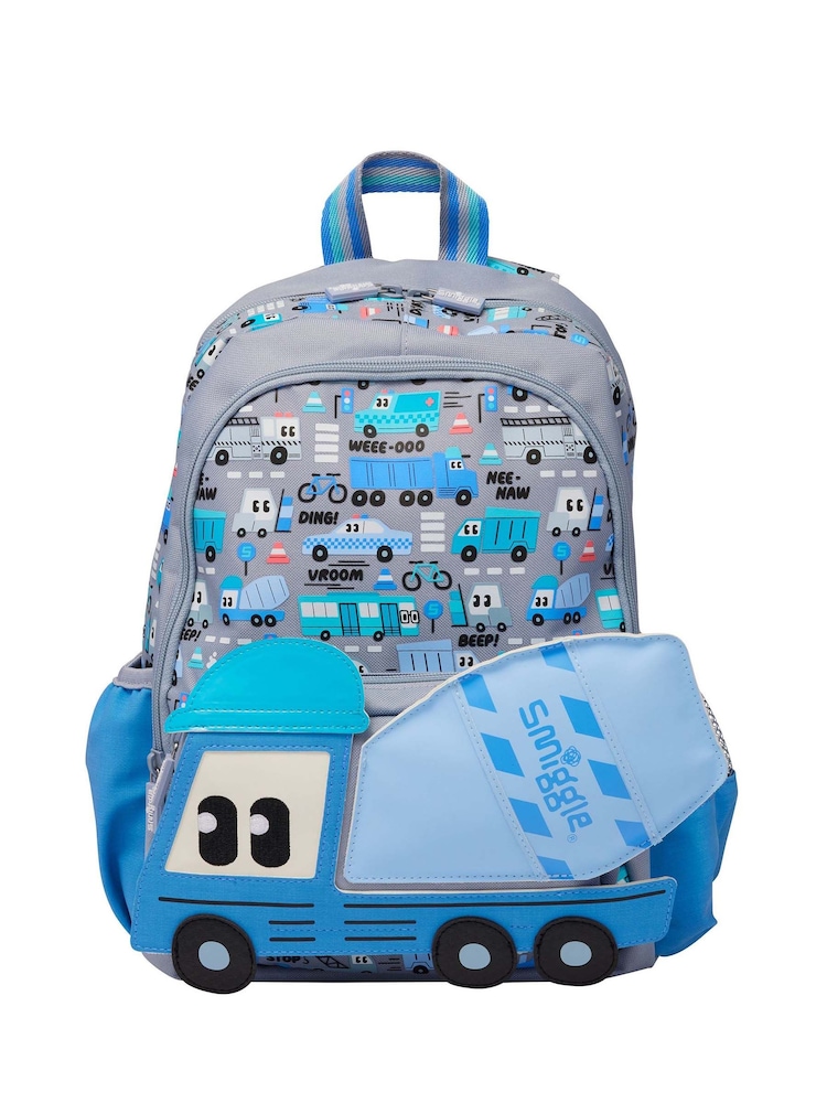Smiggle Grey Ready Set Go Junior Character Backpack - Image 1 of 2