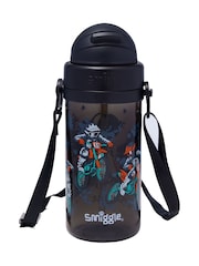 Smiggle Black Adventurous Teeny Tiny Plastic Drink Bottle With Strap 400Ml - Image 1 of 2