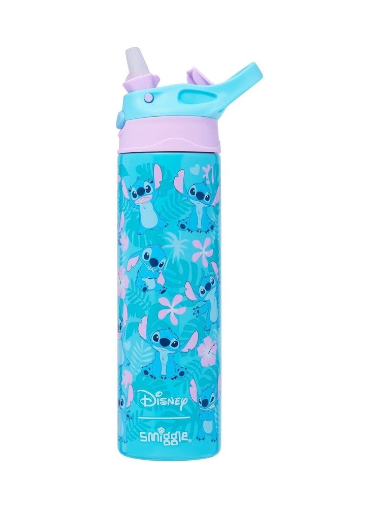 Smiggle Blue Stitch Insulated Stainless Steel Flip Drink Bottle 520Ml - Image 1 of 2 Smiggle Blue Stitch Insulated Stainless Steel Flip Drink Bottle 520Ml - Image 1 of 2