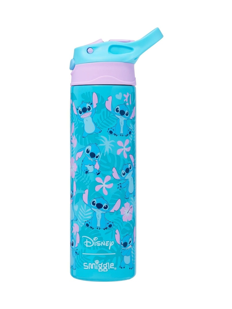 Smiggle Blue Stitch Insulated Stainless Steel Flip Drink Bottle 520Ml - Image 2 of 2