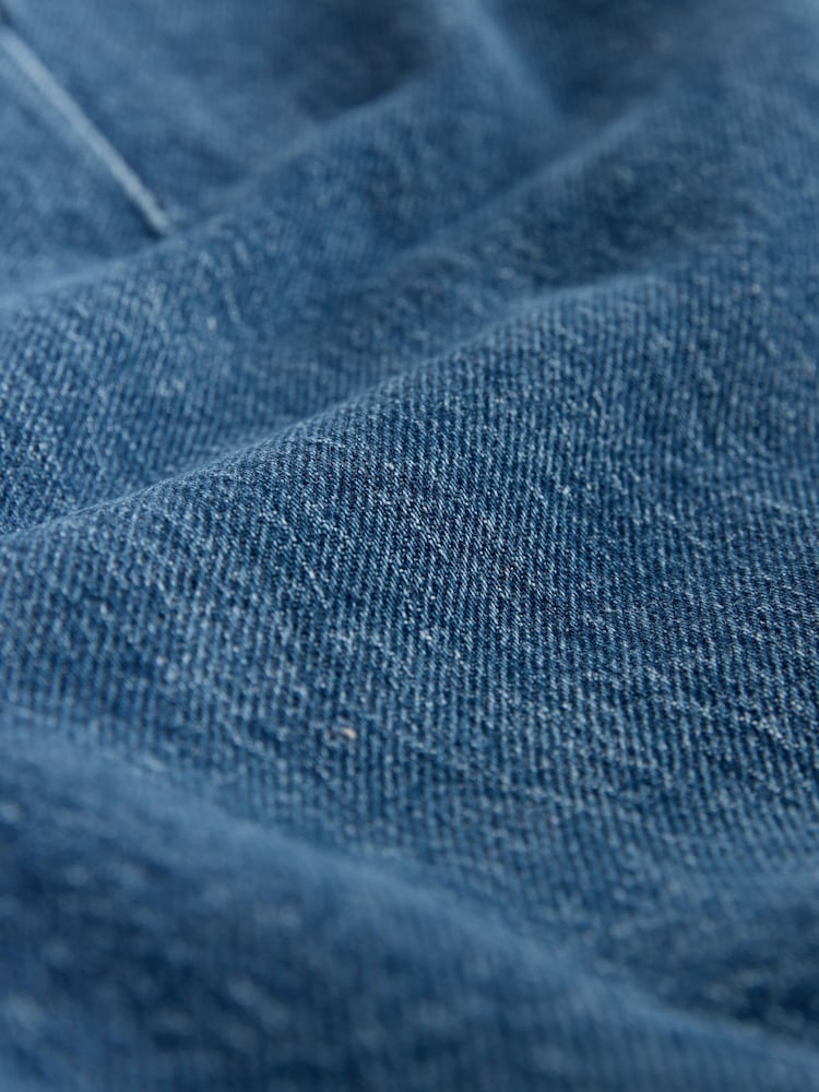 Dark Blue Belted Wide Leg Cropped Jeans - Image 8 of 8