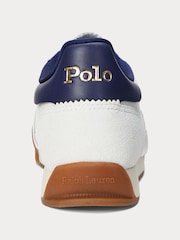 Polo Ralph Lauren White/Navy Blue Hester PP Sneakers Low Top Lace Trainers - Image 3 of 4