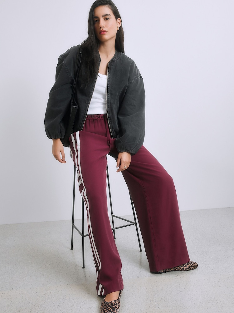 Black Denim Zip Through Bomber Jacket - Image 2 of 8 Black Denim Zip Through Bomber Jacket - Image 2 of 8