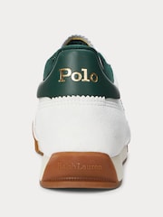 Polo Ralph Lauren White/Green Hester PP Sneakers Low Top Lace Trainers - Image 3 of 4