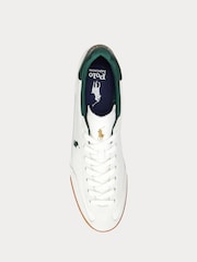 Polo Ralph Lauren White/Green Hester PP Sneakers Low Top Lace Trainers - Image 4 of 4