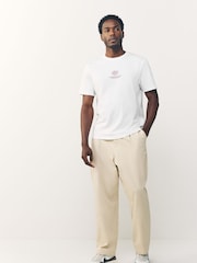 White/Red Relaxed Fit Japanese Surf Graphic Print T-Shirt - Image 3 of 9
