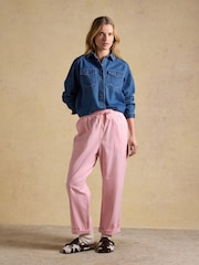 Joules Pink Relaxed Chino Tapered Trousers - Image 4 of 8