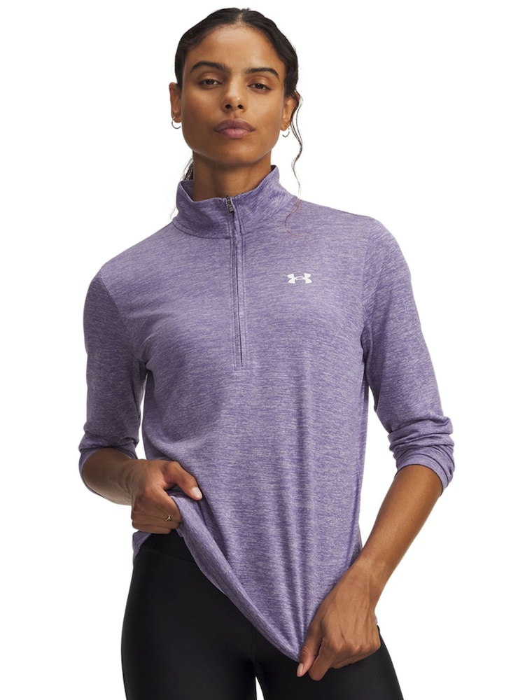 Under Armour Purple Tech Twist 1/2 Zip Sweatshirt - Image 1 of 3 Under Armour Purple Tech Twist 1/2 Zip Sweatshirt - Image 1 of 3